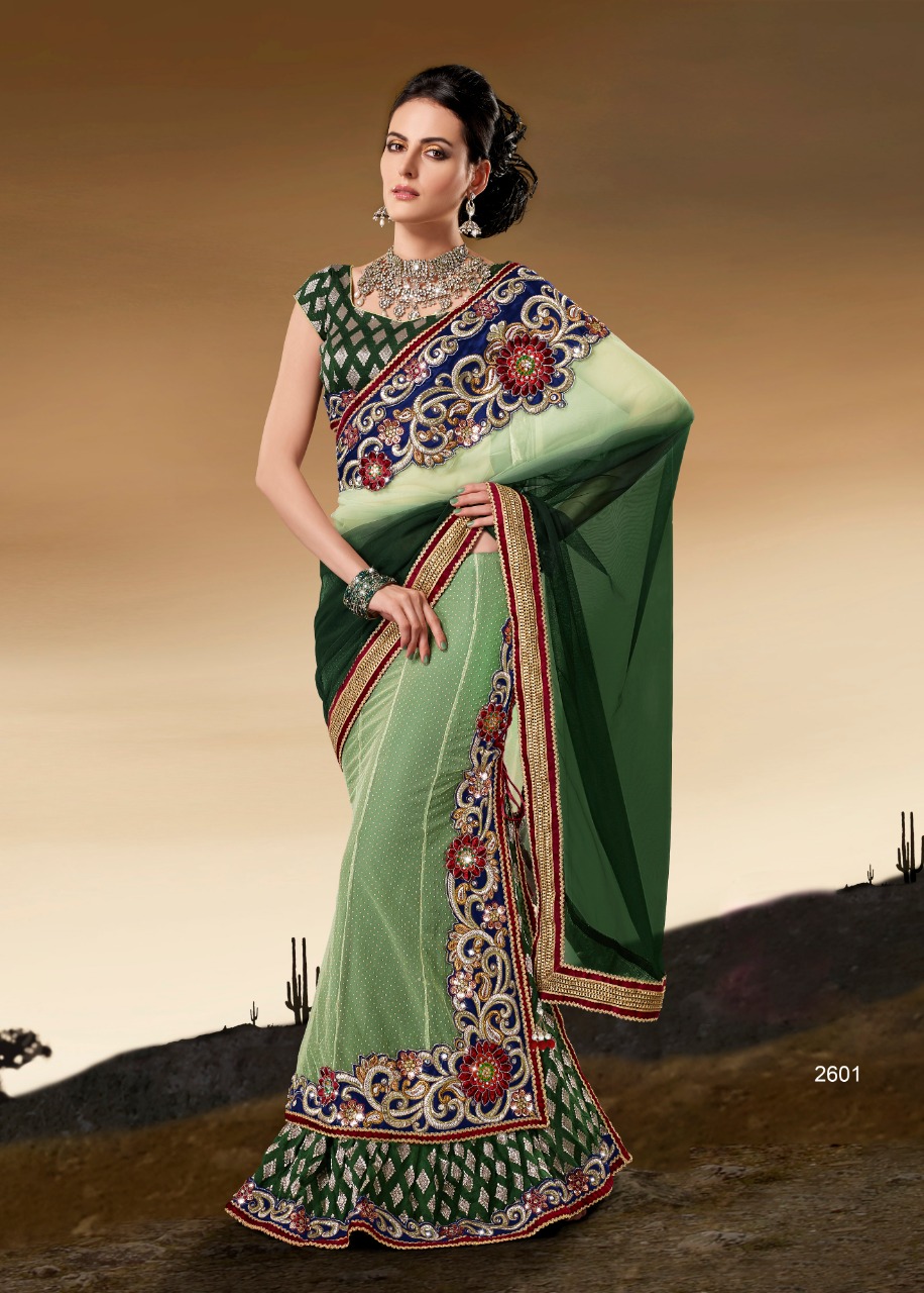 mahotsav d no 2601 creap new and mordern satyle saree singal