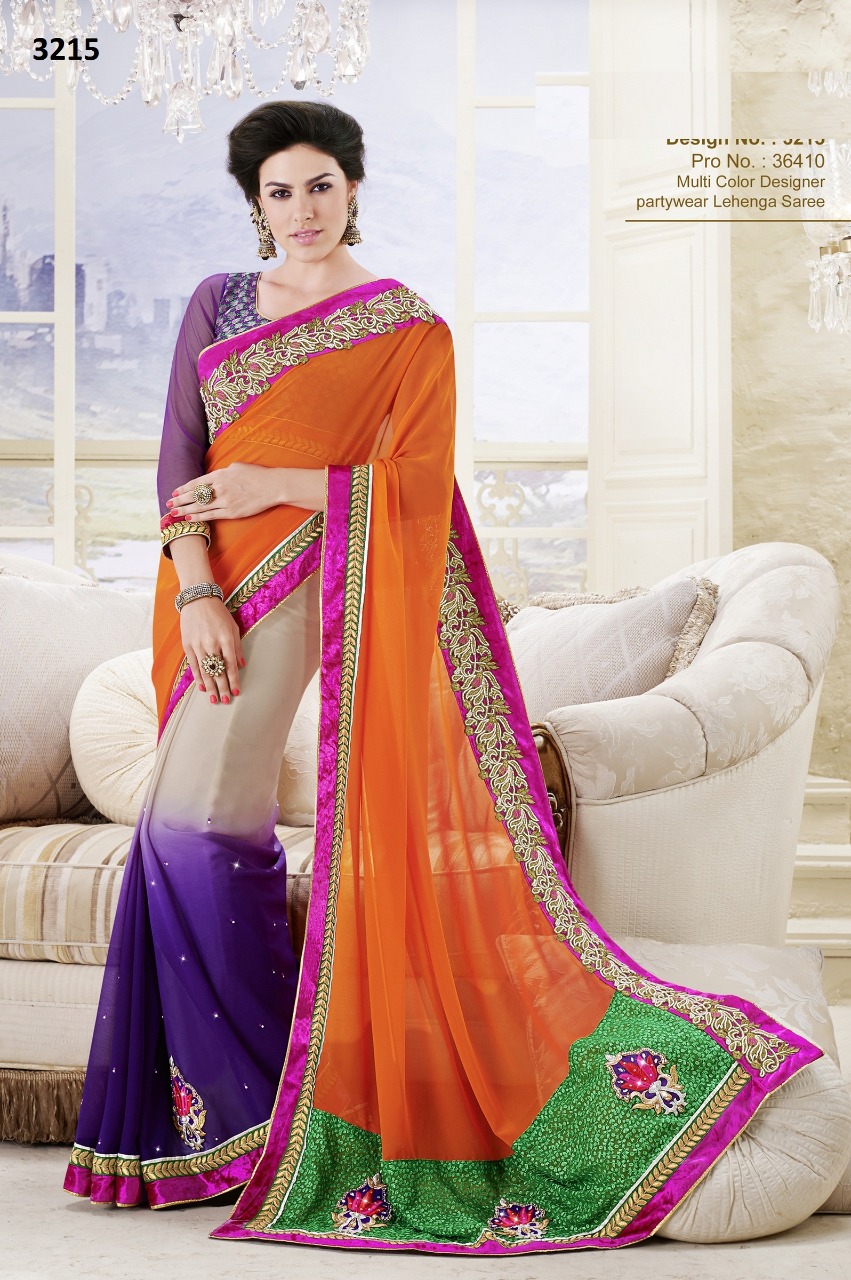 mahotsav d no 3215 georgette decent look saree singal