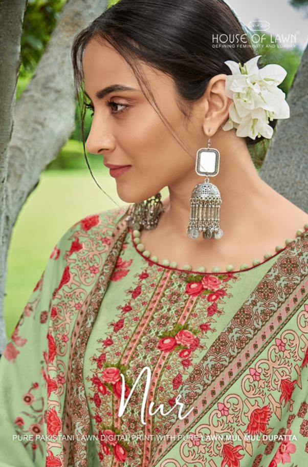 mumtaz arts nur digital print pure pakistani lawn innovative style salwar suit catalog