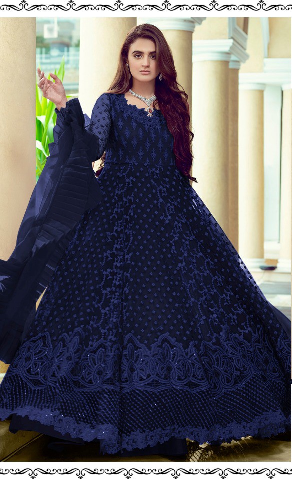 ramsha  r-256 d net regal look salwar suit singal