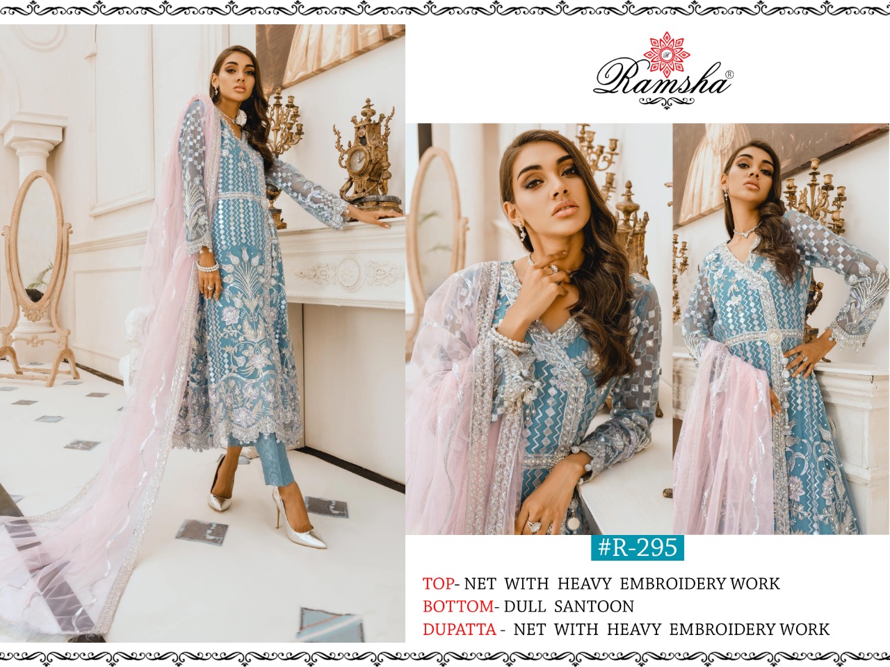 Ramsha R 295  Salwar Kameez Georgget Singles