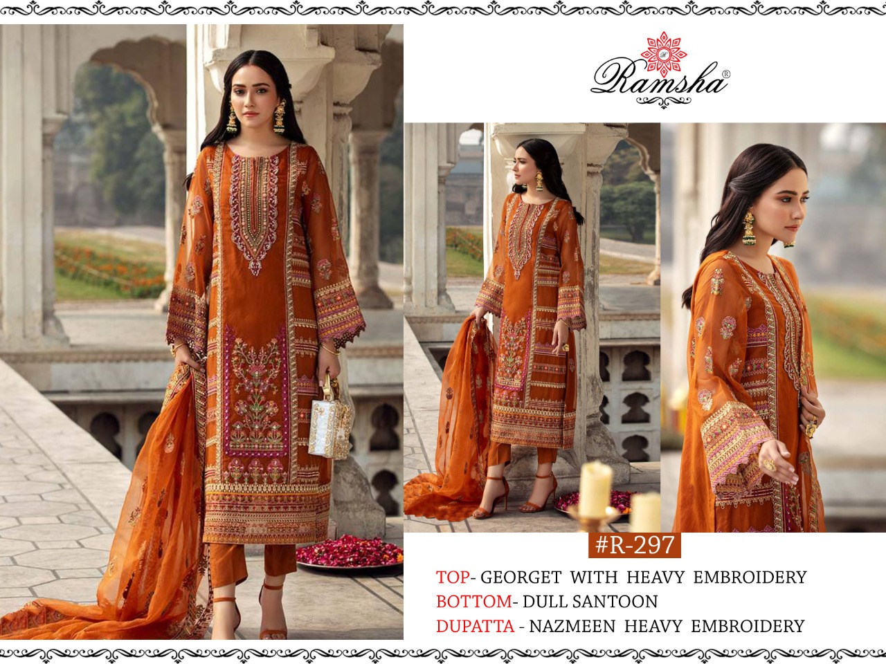 Ramsha R-297 Salwar Kameez Georgget Singles