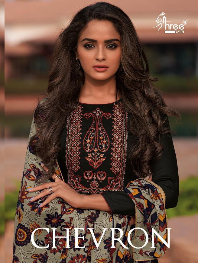 shree fab chevron jam cotton exclusive print salwar suit catalog