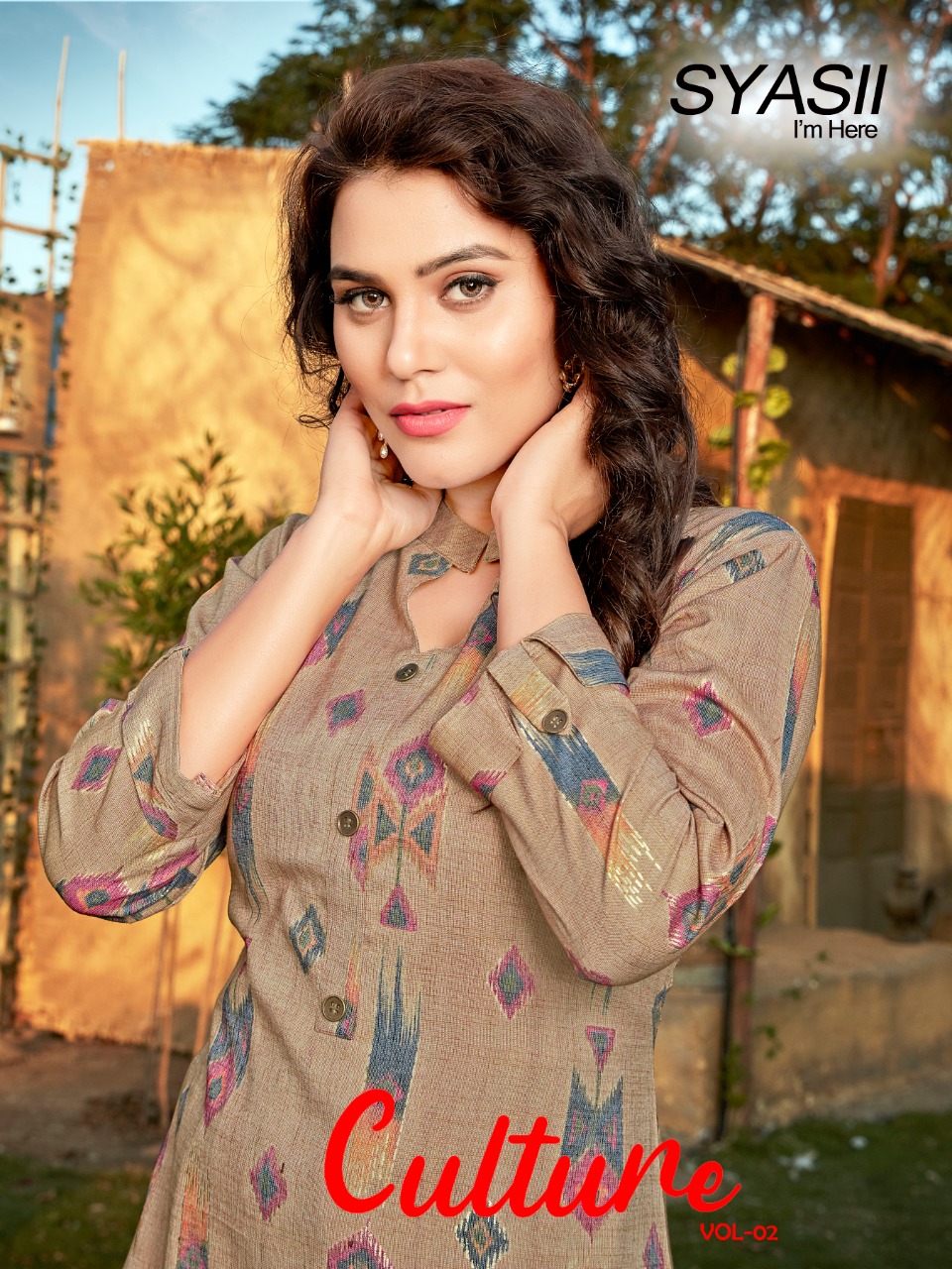 syasii culture vol 2 Capsule Rayon exclusive Foil Print kurti with plazzo catalog