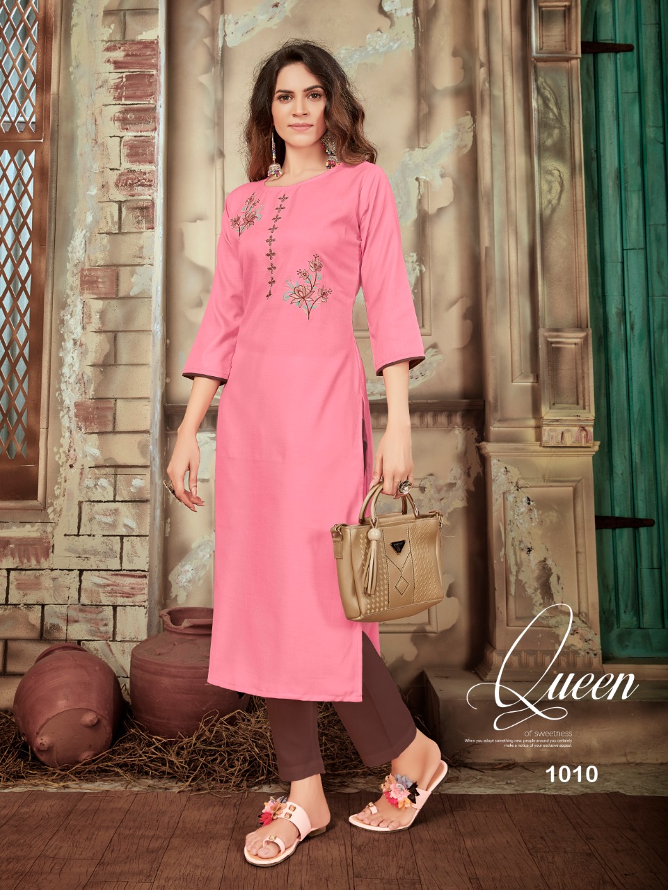 syasii light cotton decent look kurti catlog