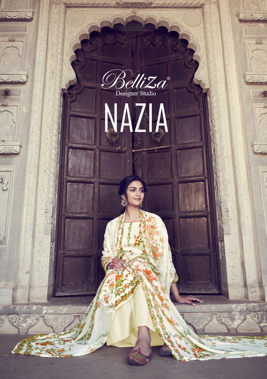 belliza designer studio nazia cotton attrective print and colour salwar suit catalog