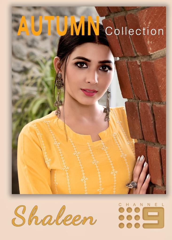 channel 9 shaleen rayon decent colours kurti with pant catalog