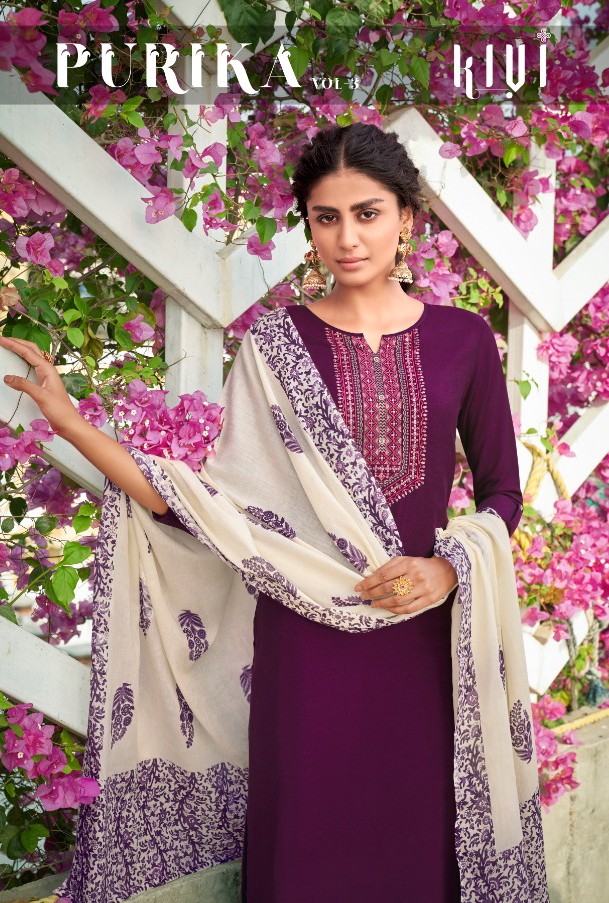 kajree fashion purika vol 3 silk classic trendy look kurti with pant and dupatta catalog