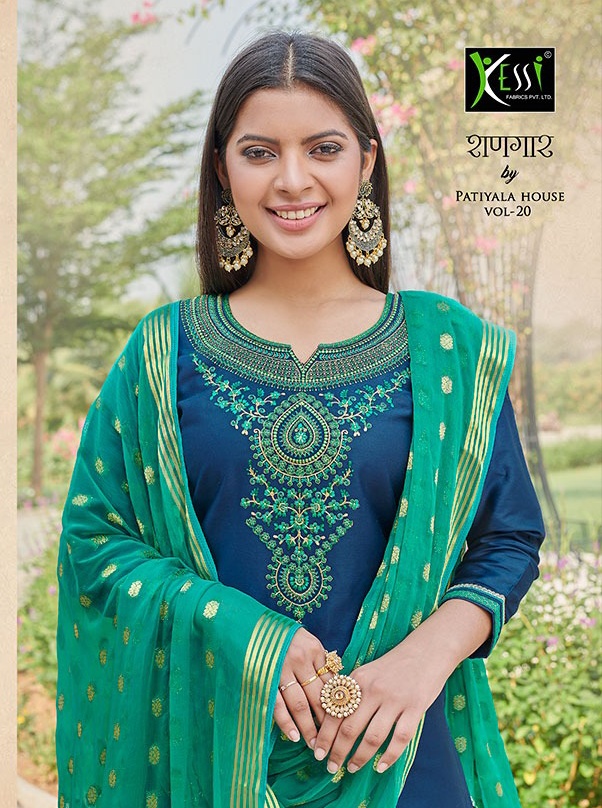 kessi fabrics Shangar by Patiala House Vol 20 jam silk exclusive Embroidery salwar suit catalog