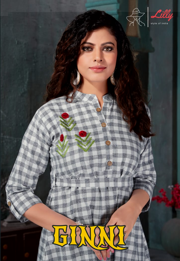 lily style ginni cotton authentic fabric  kurti catalog