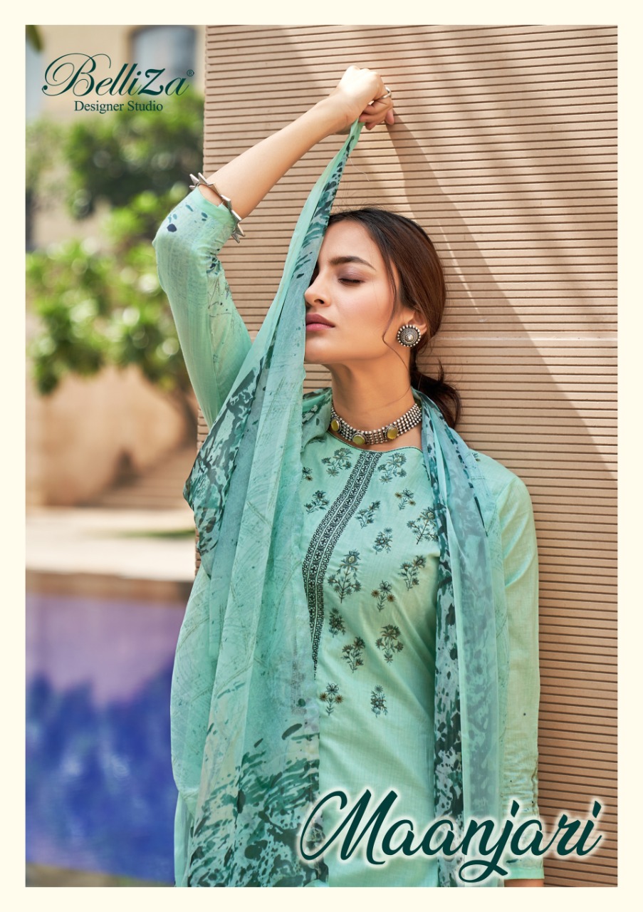 belliza designer studio maanjari cotton exclucive colours and print salwar suit catalog