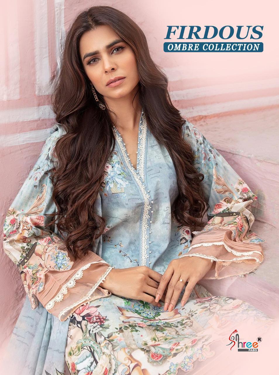 shree fabs firdous ombre collection cotton innovative style cotton dupatta salwar suit catalog