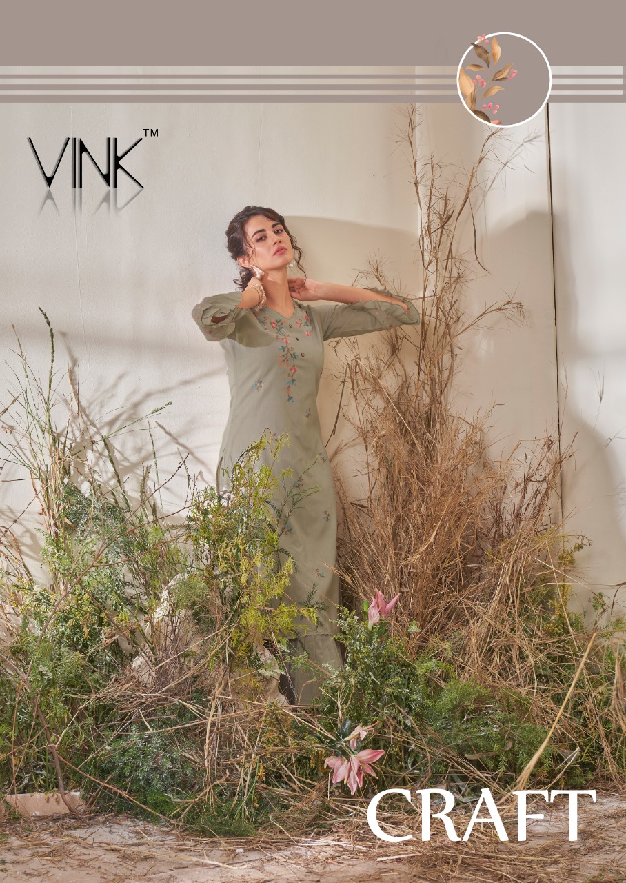 vink craft cotton innovative style long kurti catalog