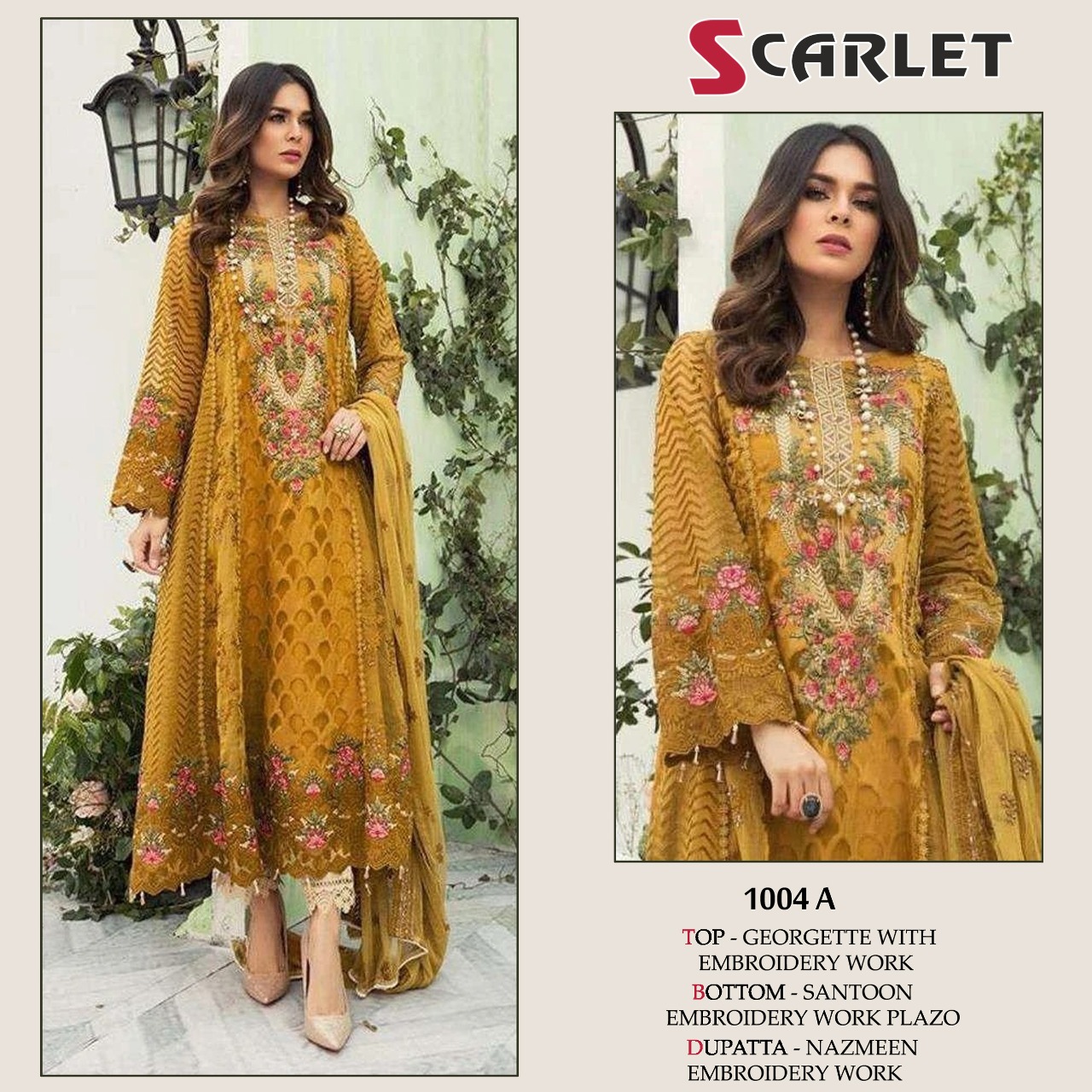 scarlet 1004 a georgget heavy look salwar suit single