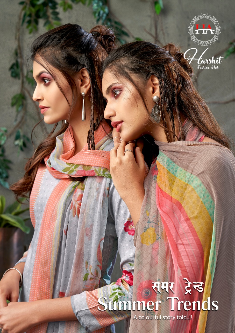 HARSHIT FASHION  summer trends exclusive print salwar suit catalog