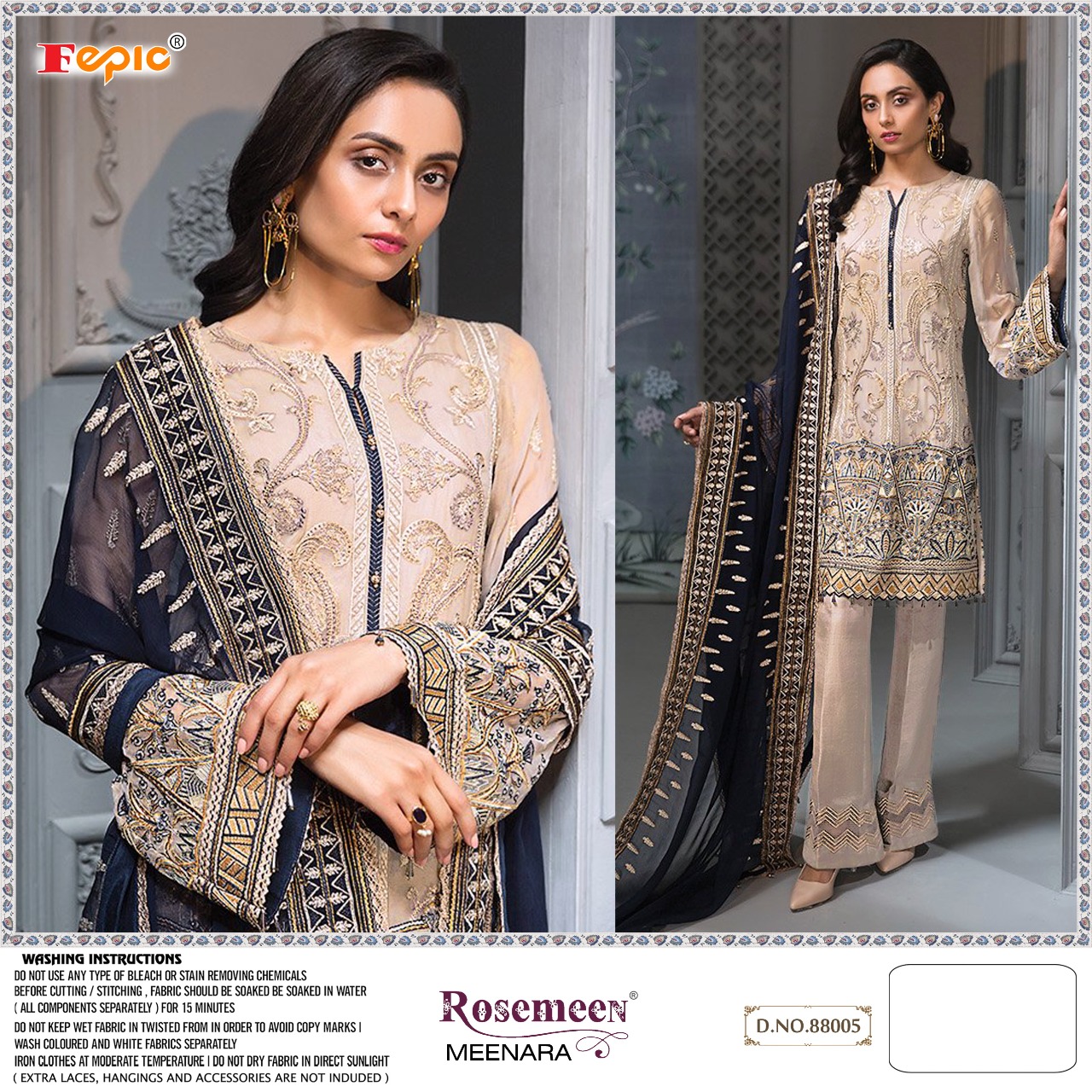 fepic rosemeen meenara 88005 georgette astronish look salwar suit singal