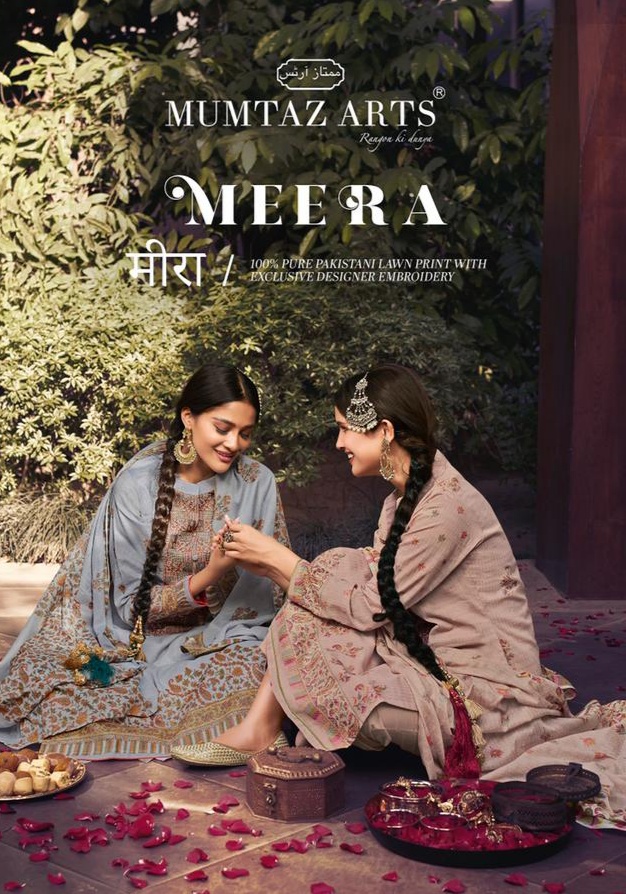 mumtaz arts meera kani pure lawn cotton innovative style salwar suit catalog