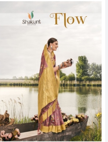 shakunt weaves flow silk decent look saree catalog