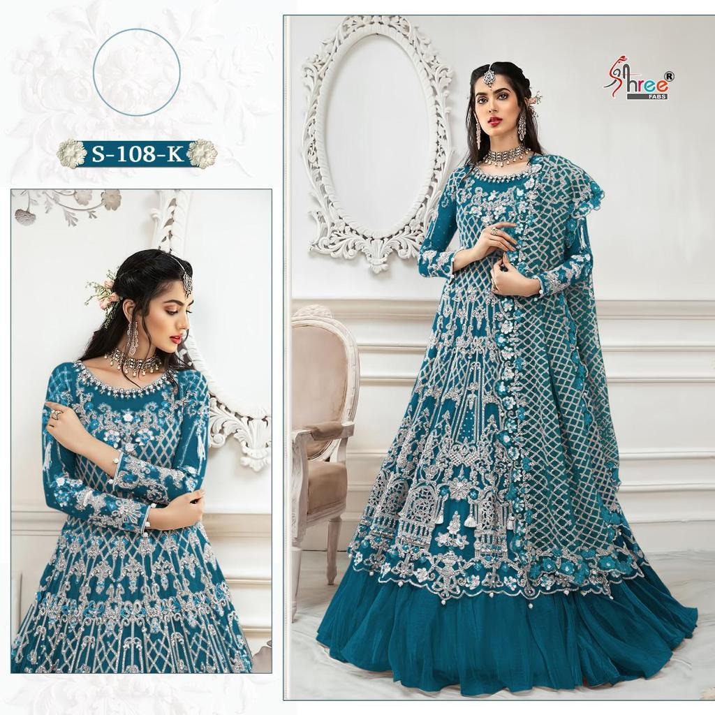 shree fab s 108 k butterfly net innovative style slawar suit singal