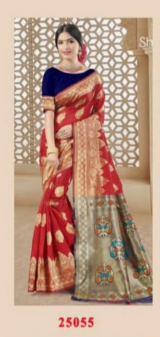 triveni nikita silk gorgeous look saree catalog