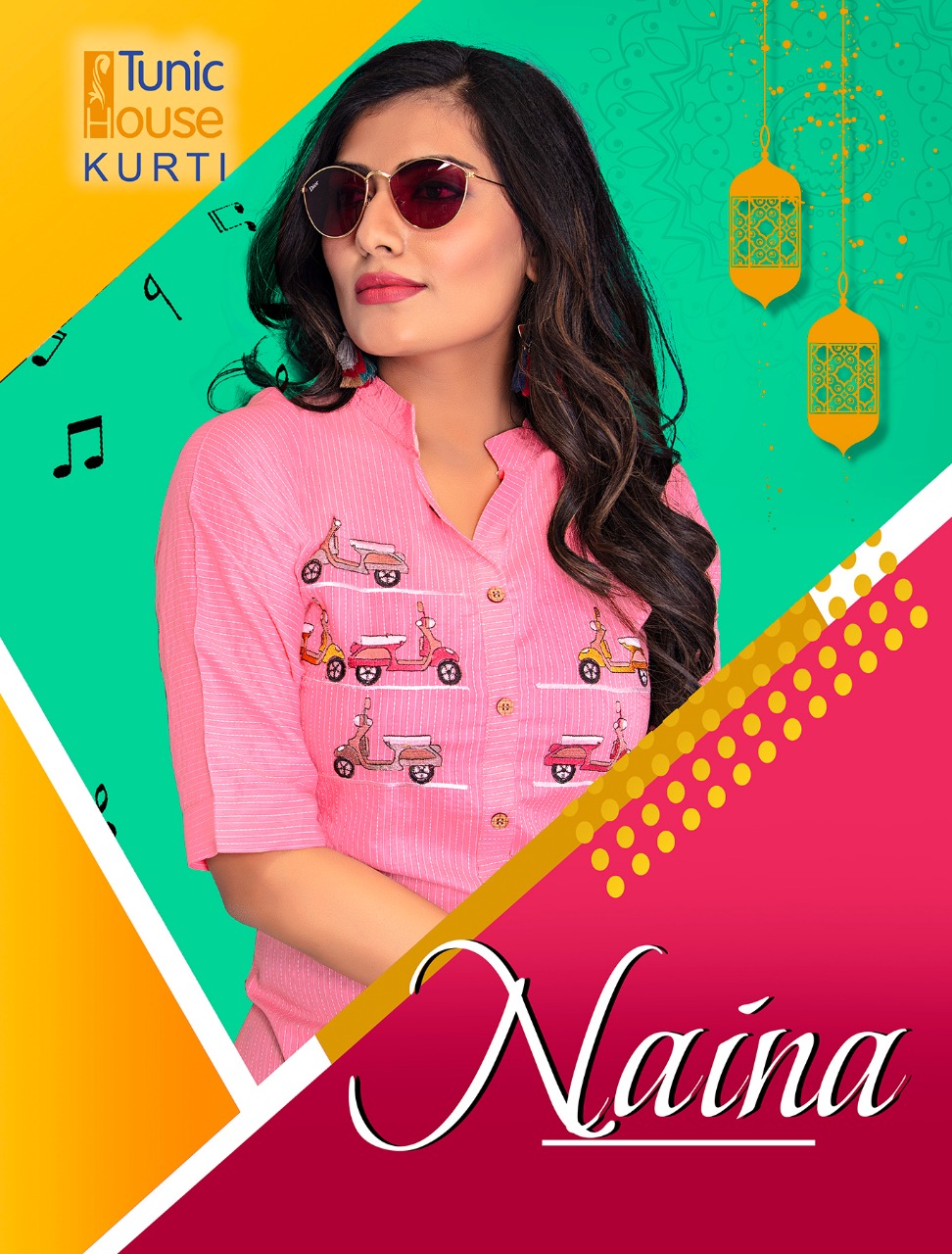 tunic house naina cotton authentic fabric kurti catalog