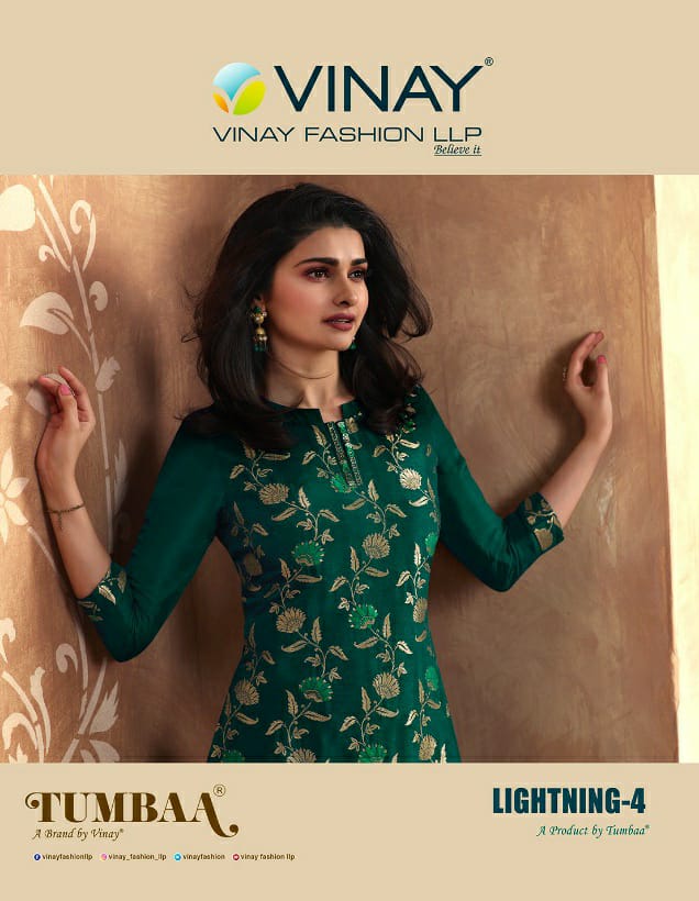 vinay fashion tumbaa lightning 4 viscose catchy look kurti with plazzo catalog