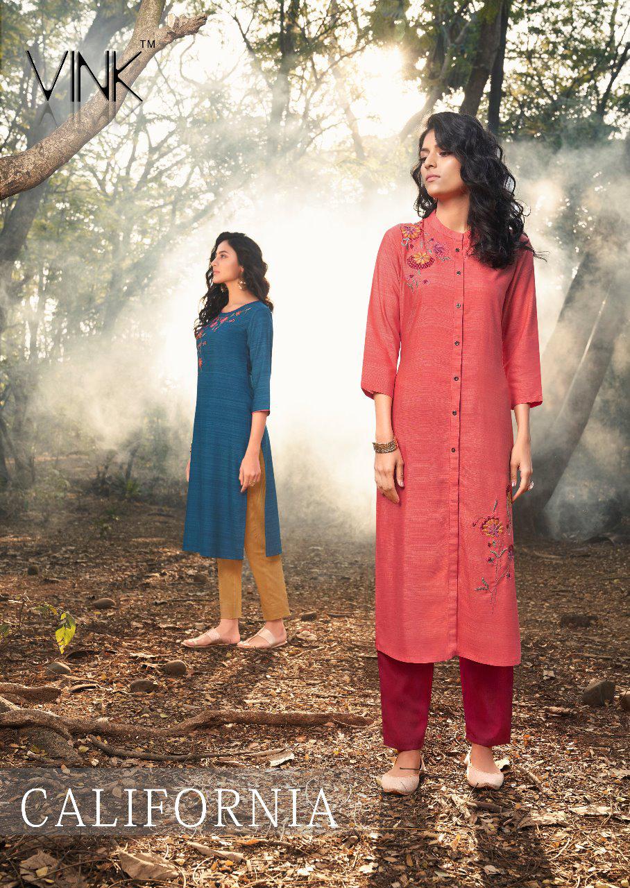 vink california  viscose classic trendy look kurti catalog