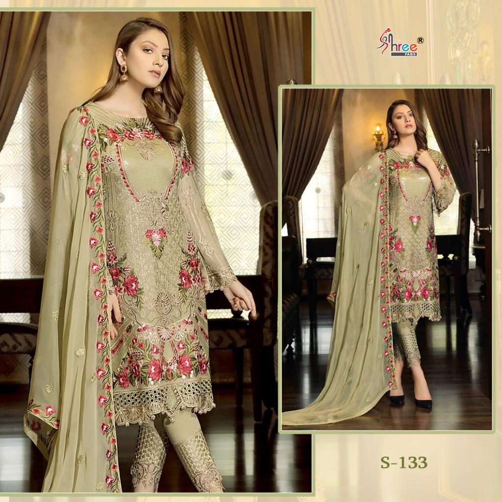 shree fab  s 133 Salwar Kameez Georgget Singles