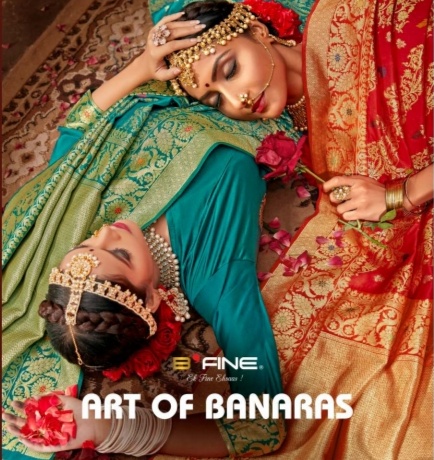 b fine art of banaras silk elegant saree catalog