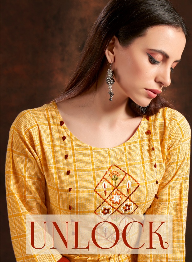 Fashion Galleria unlock vol 1 cotton catchy look frock style kurti catalog