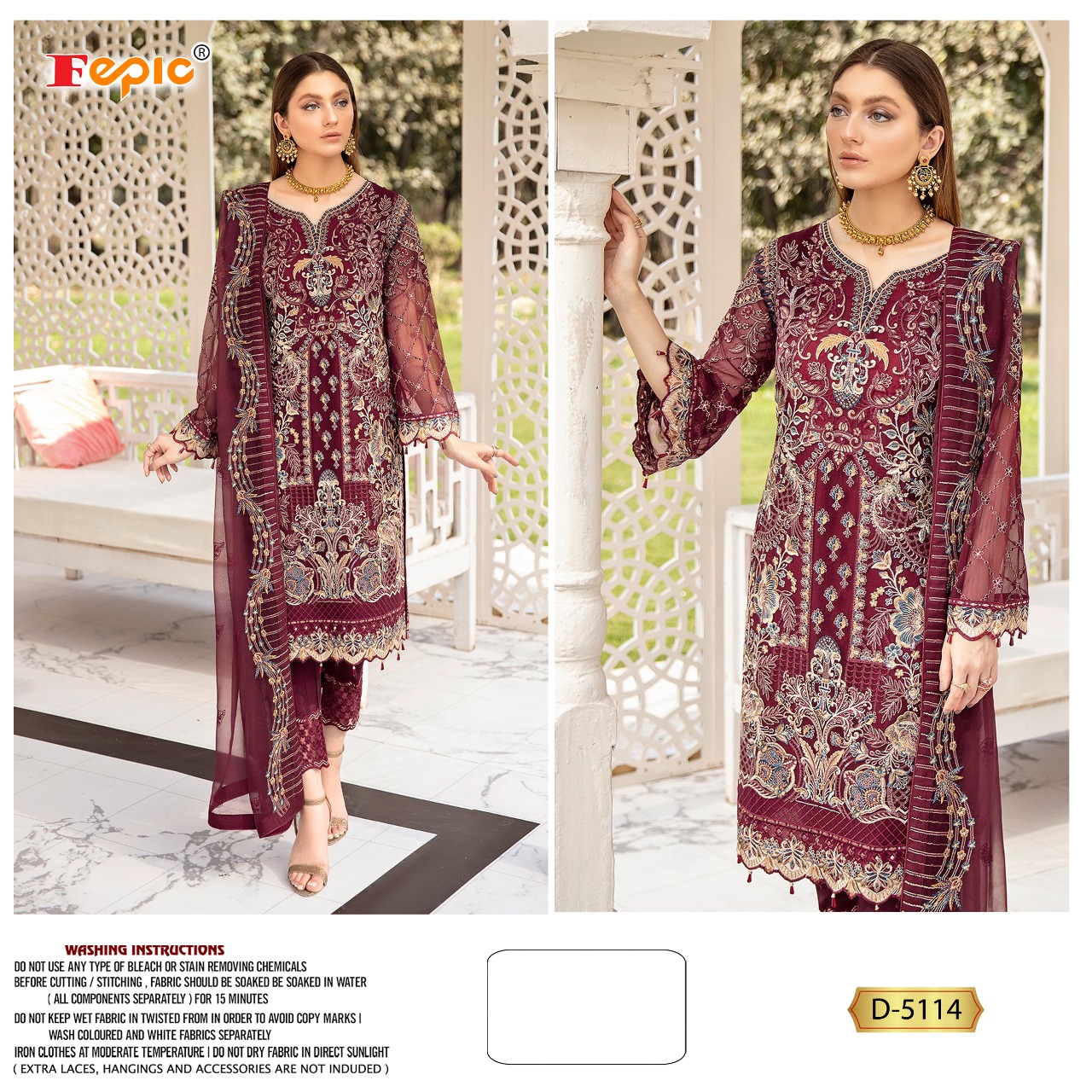 fepic rosemeen 5114 georgette elegant look salwar suit single