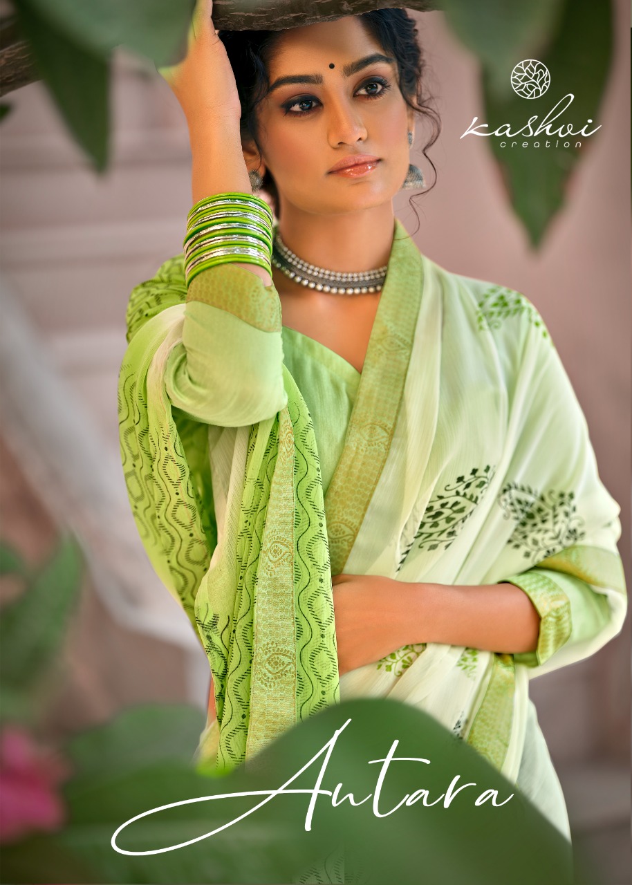 lt kashvi creation antara shiffon exclusive print saree catalog