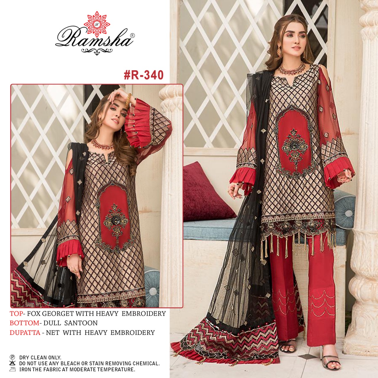 Ramsha Ramsha r-340 Salwar Kameez Georgget Singles