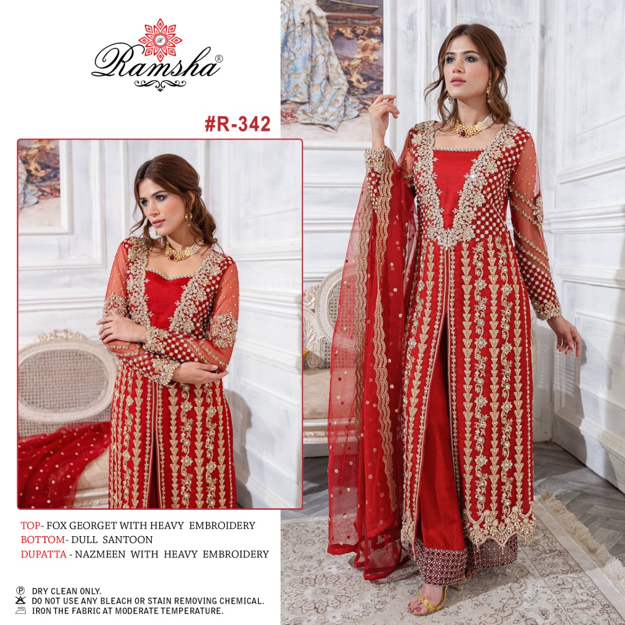 Ramsha Ramsha r-342 Salwar Kameez Georgget Singles