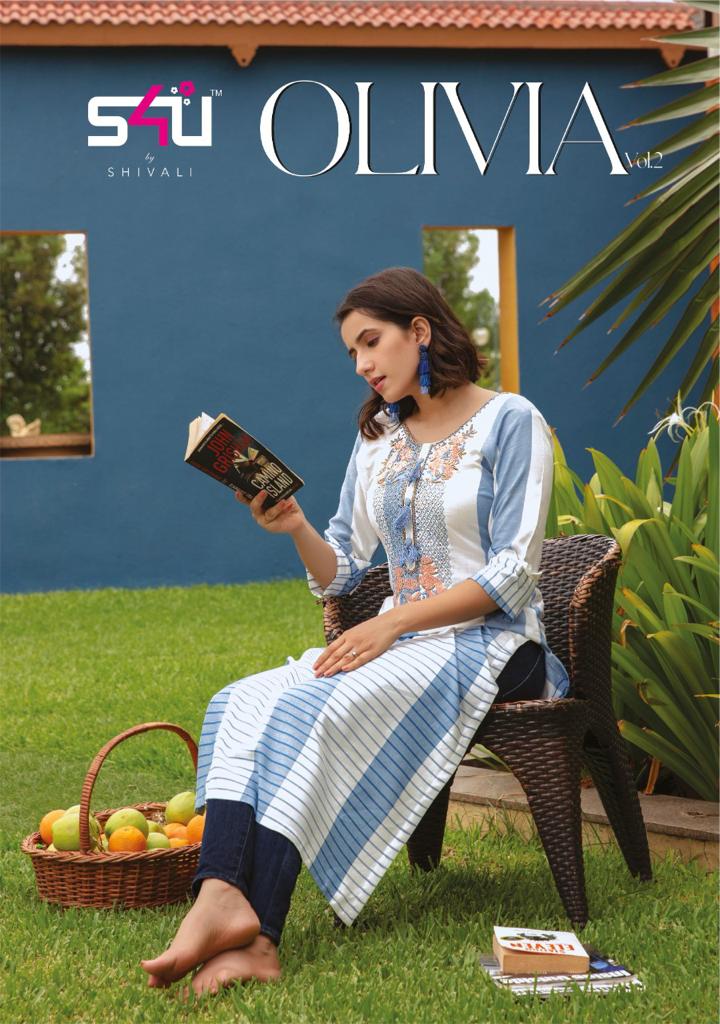 s4u olivia vol 2 rayon graceful look kurti catalog