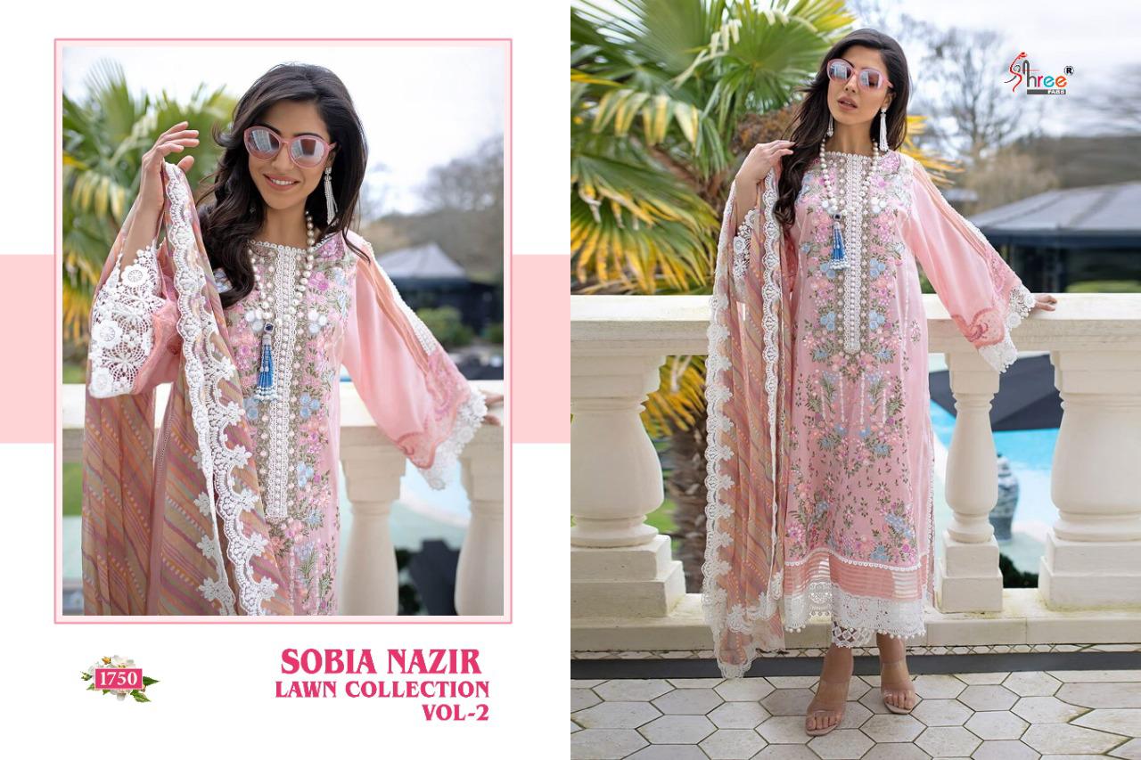 shree fab Sobia Nazir 2 1750 Salwar Kameez Pure lawn Singles