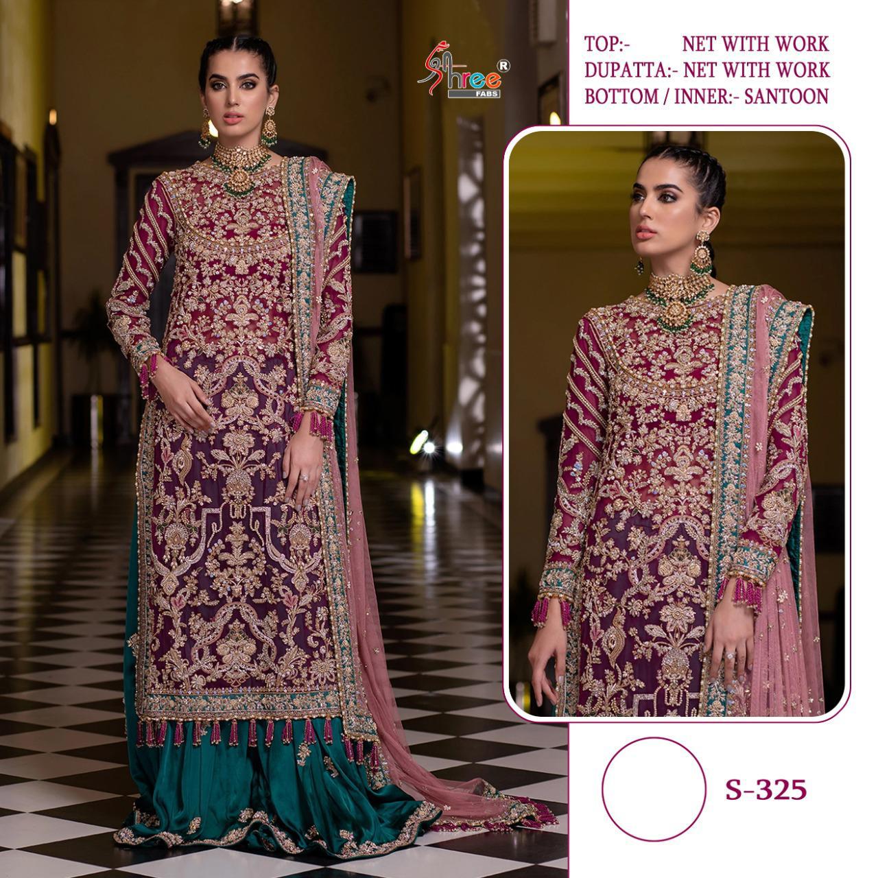 Shree Fabs S 325 Net Catchy Look Sharara Style Single