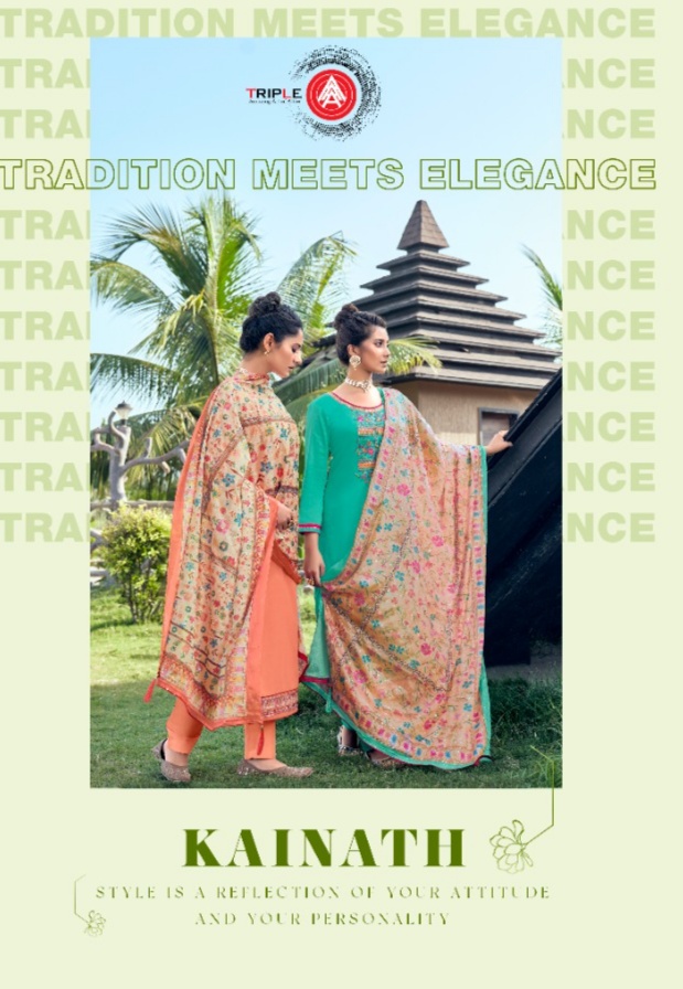 triple aaa kainath jam silk innovative style salwar suit catalog