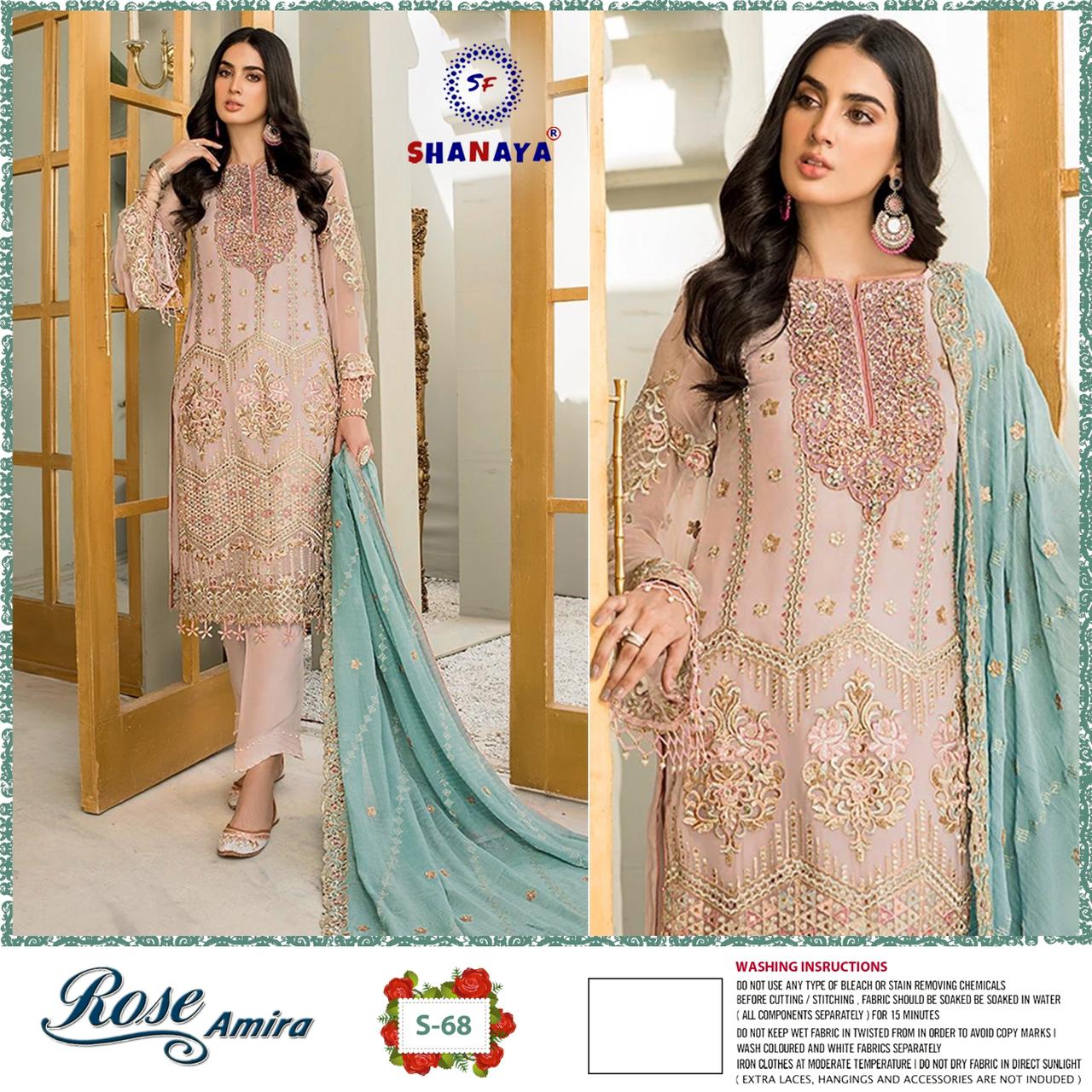 shanaya rose amira s 68 fox georgete gorgious look salwar suit singal