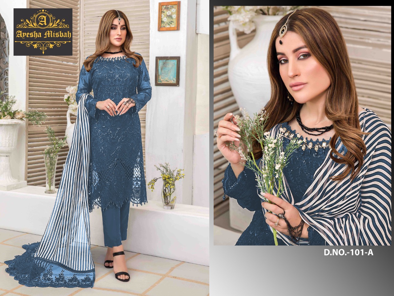 ayesha misbah Ayesha misbah 101 A Salwar Kameez Faux georgette Singles