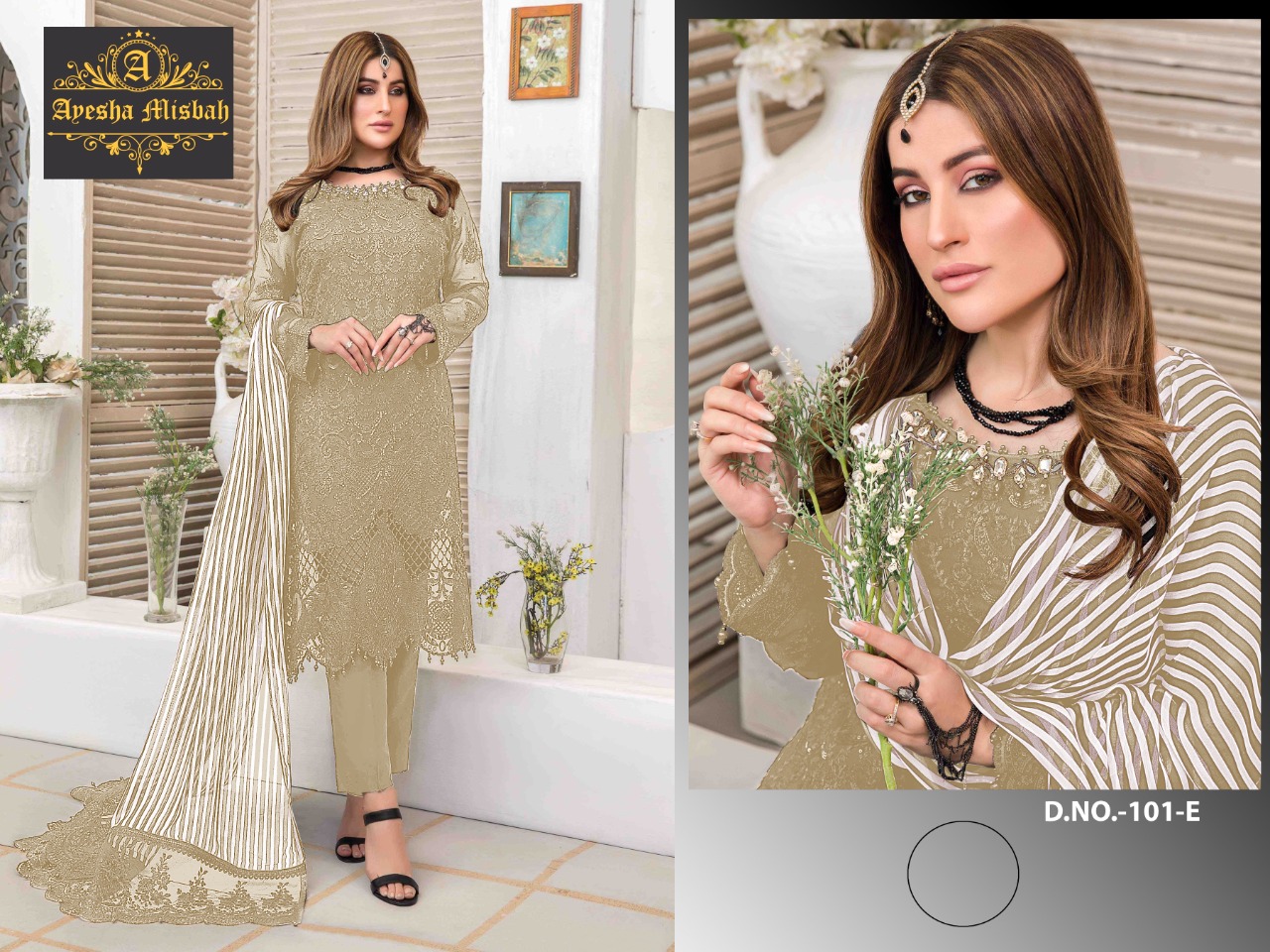 ayesha misbah Ayesha misbah 101 E Salwar Kameez Faux georgette Singles