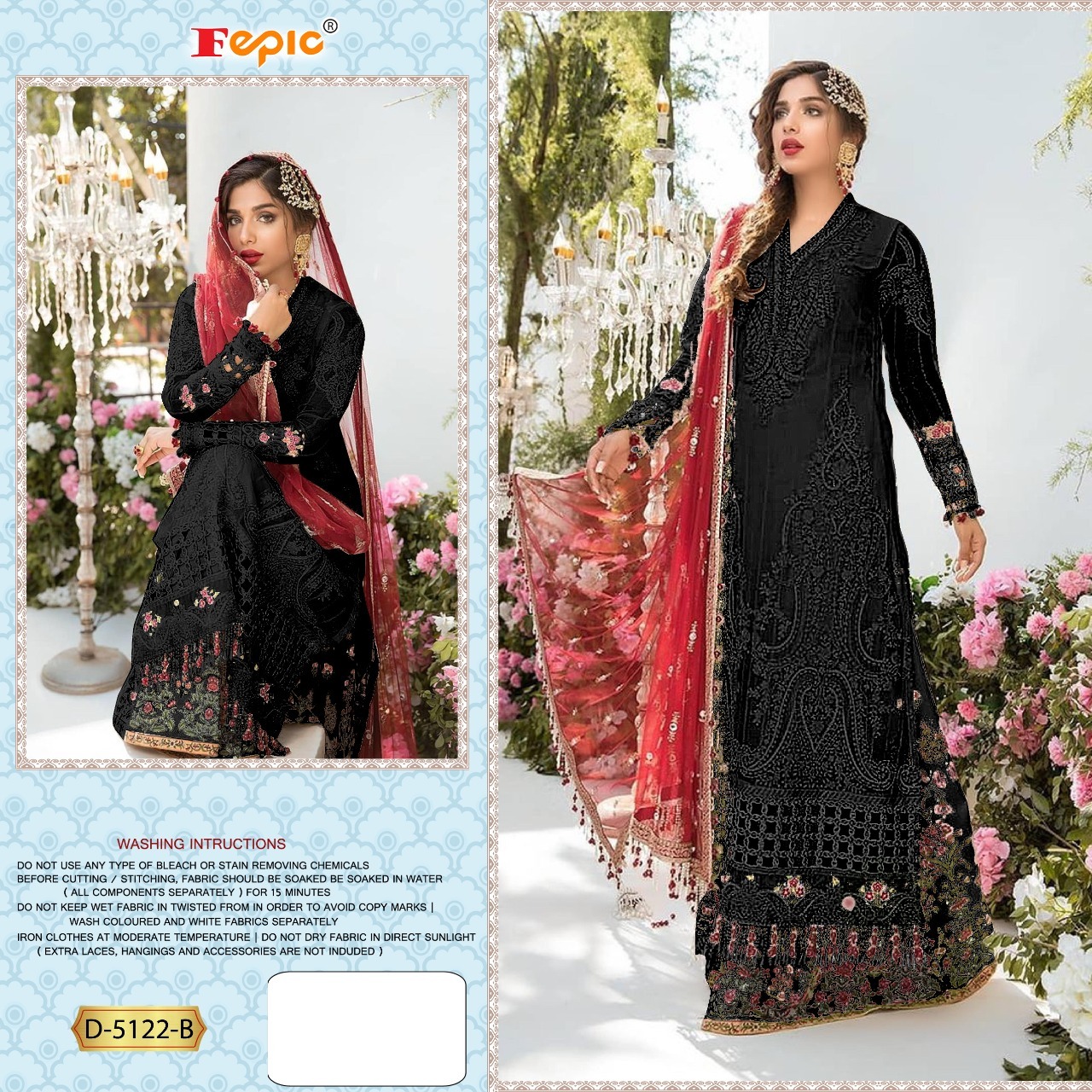 fepic rosemeen  d 5122 georgette regal look salwar suit single