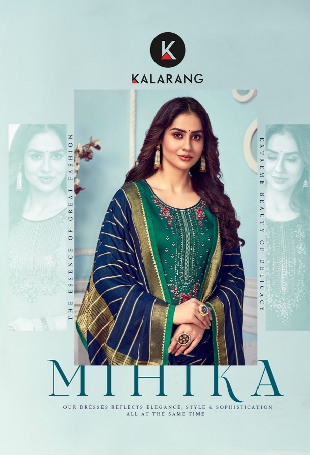 kalarang mihika jam silk astonish look salwar suit catalog