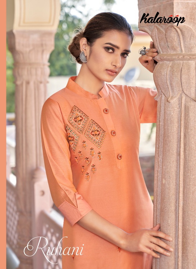 Kalaroop by Kajree ruhani silk catchy look kurti  catalog