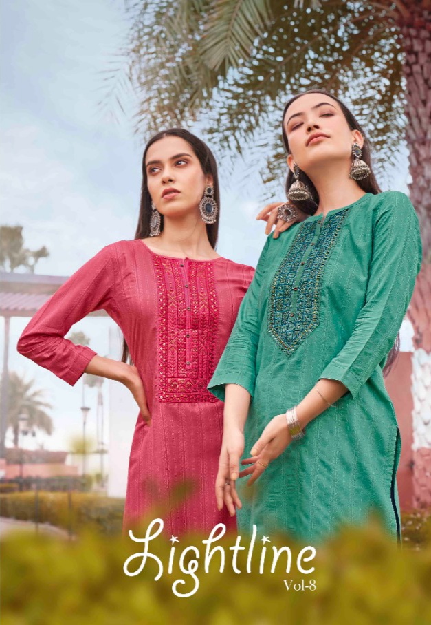 kessi rangoon light line vol 8 silk classic trendy look kurti catalog