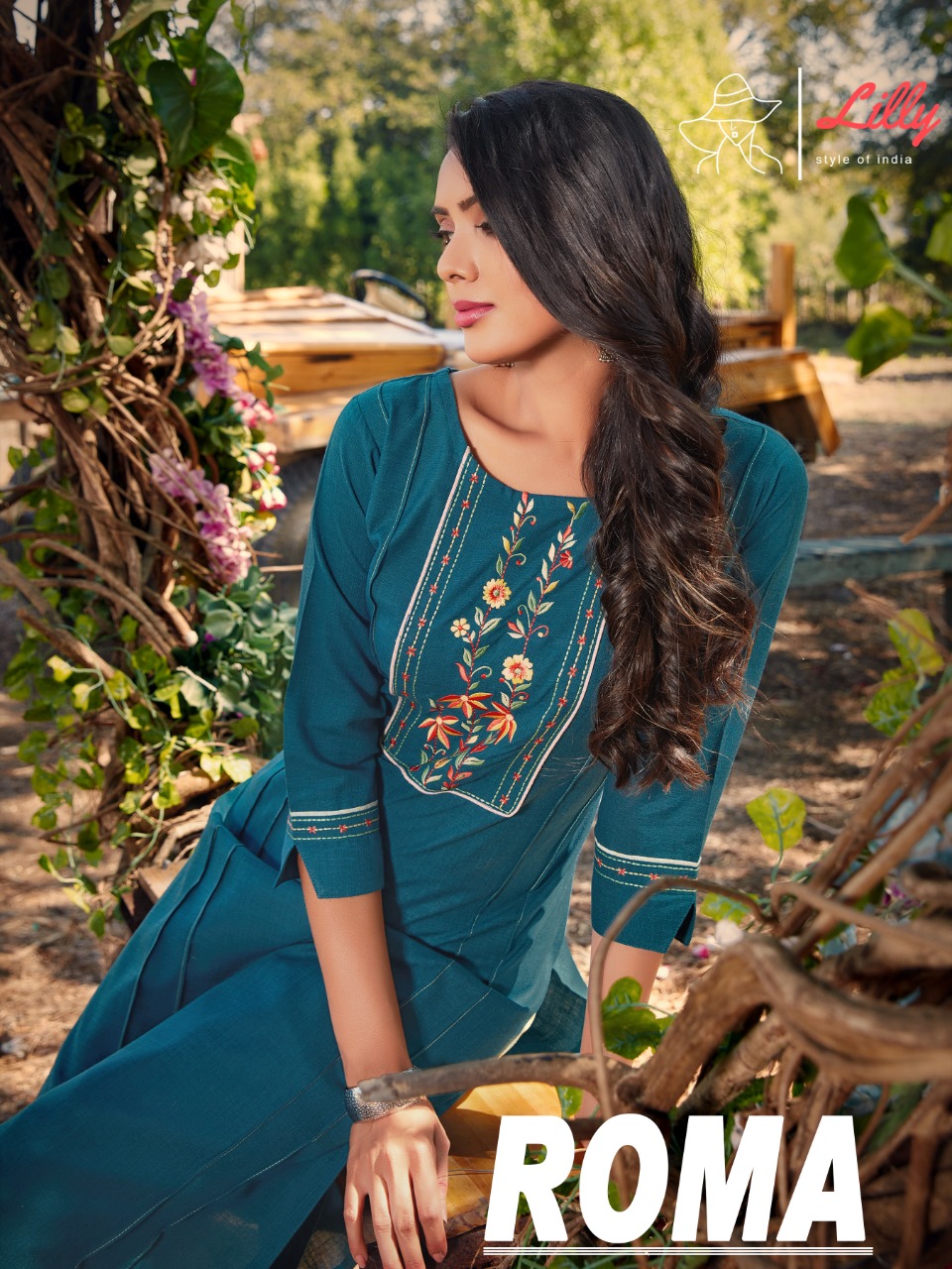 lilly style of india roma cotton catchy look kurti catalog