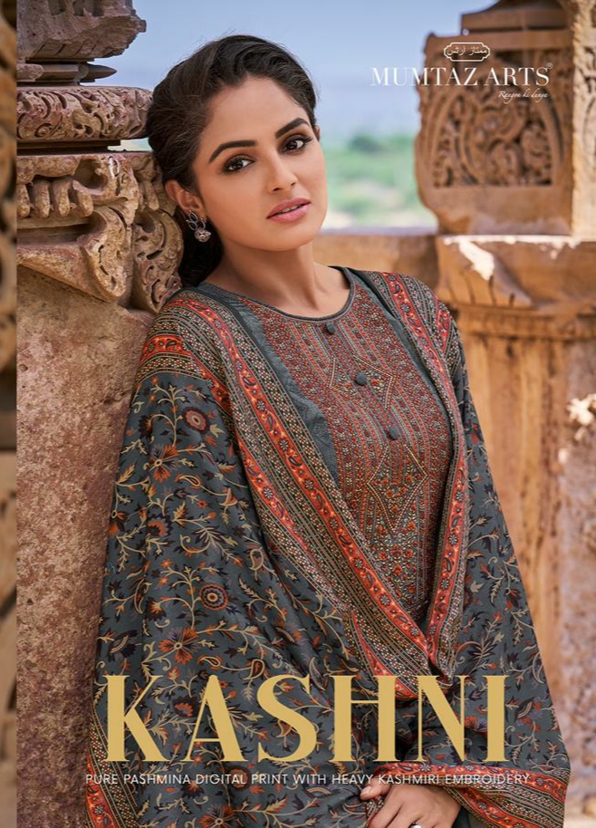 mumtaz art kashni  pashmina exclusive print karachi salwar suit catalog