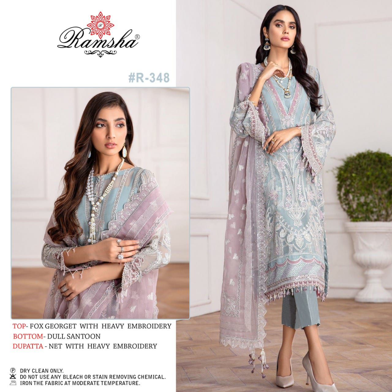 Ramsha Ramsha r-348 Salwar Kameez Georgget Singles