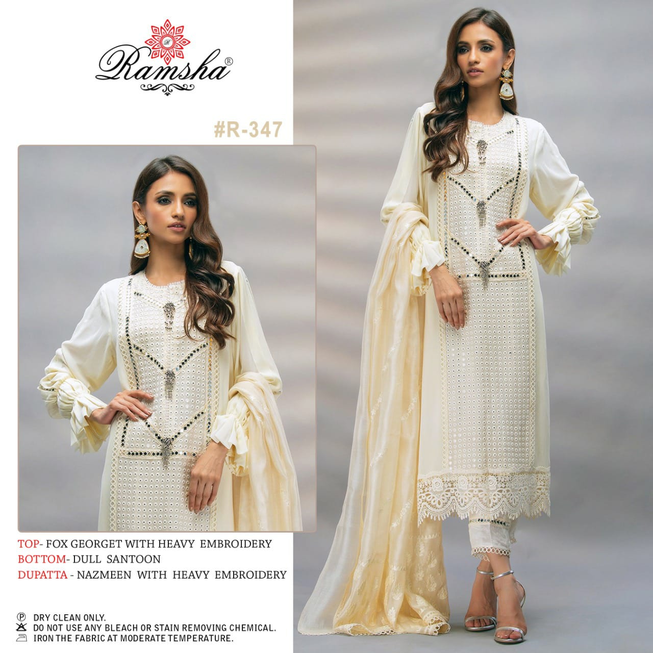 Ramsha Ramsha r-347 Salwar Kameez Georgget Singles