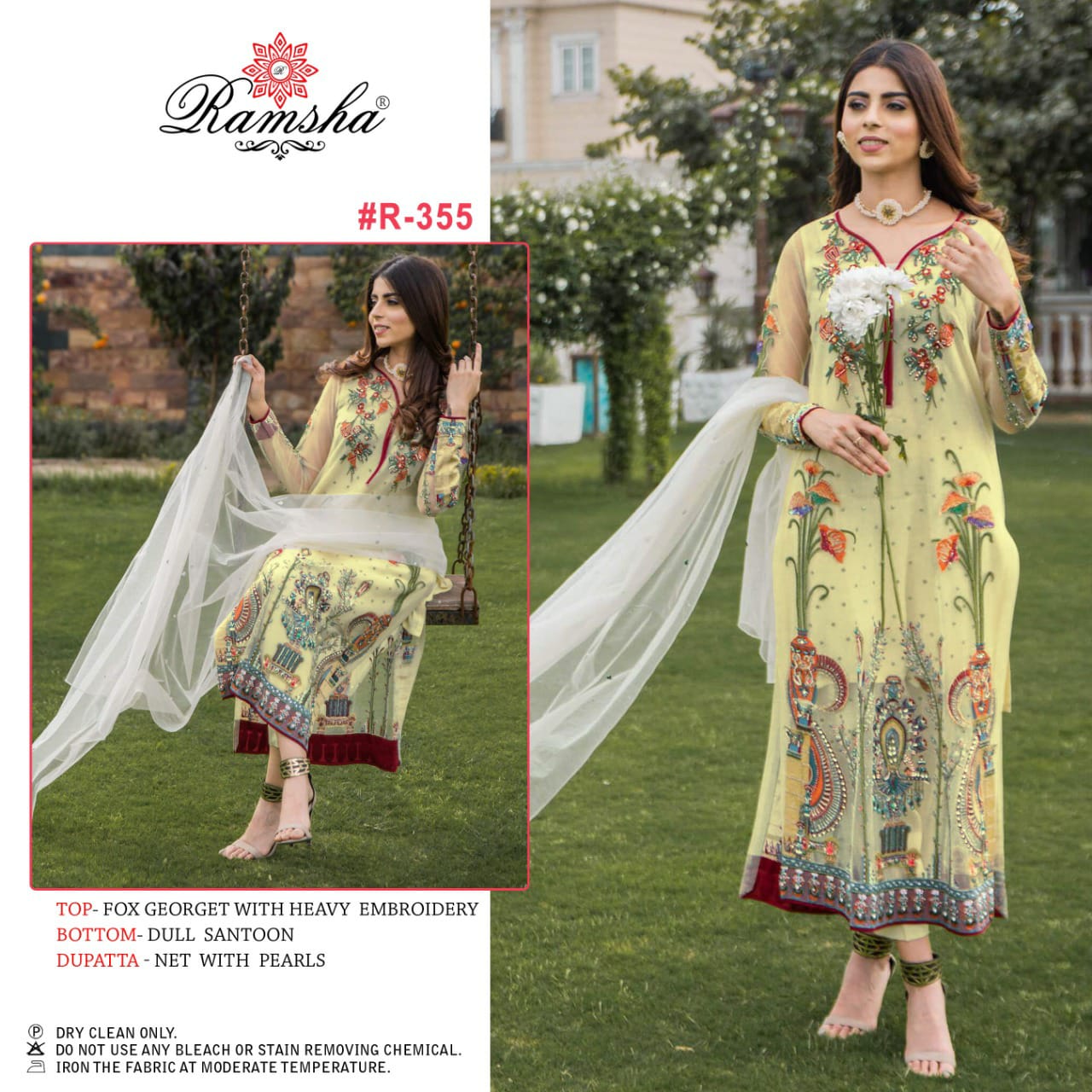 Ramsha Ramsha r-355 Salwar Kameez Georgget Singles